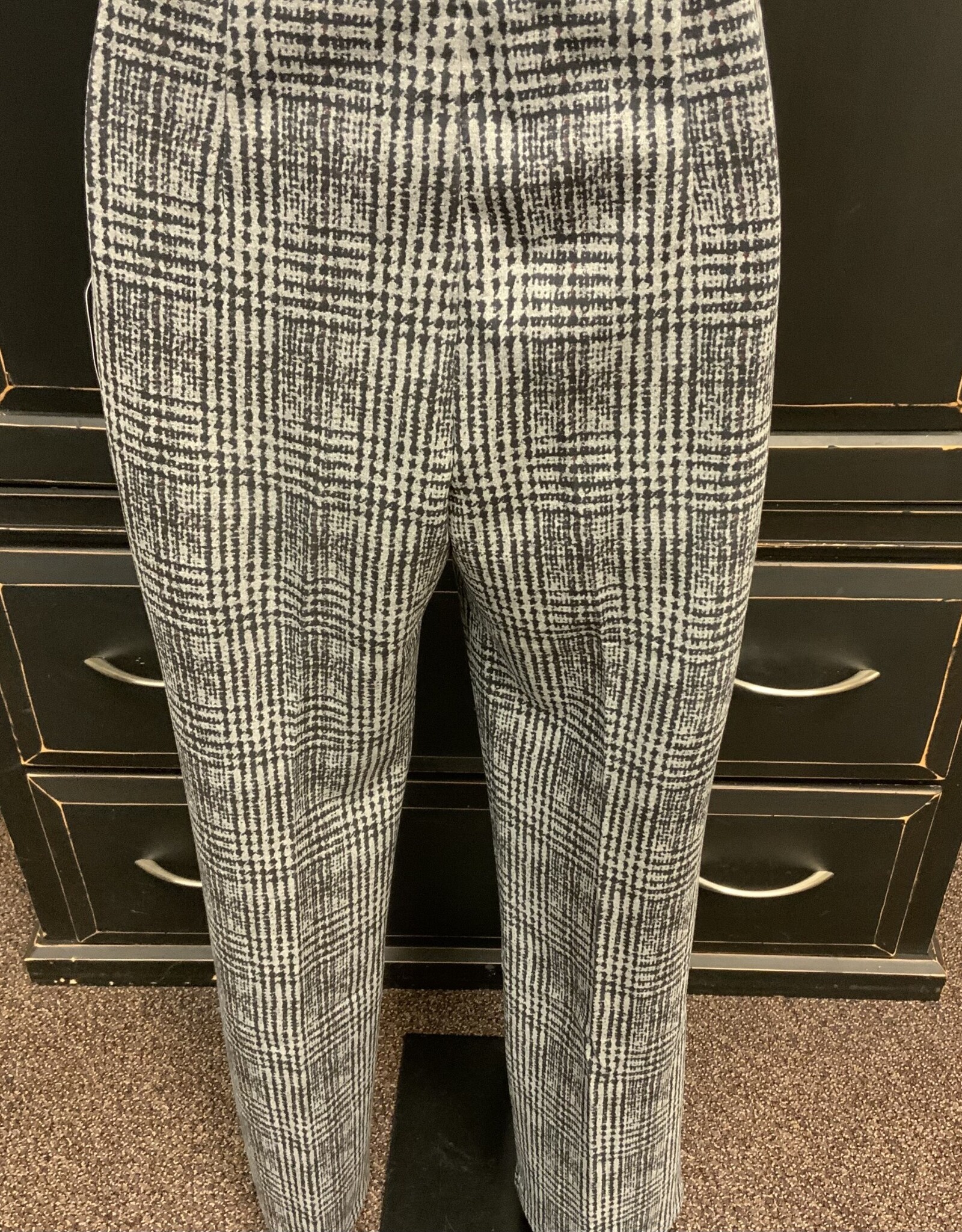 Lysse Lysse Plush Black/Grey Plaid  Wide Leg Pant KH