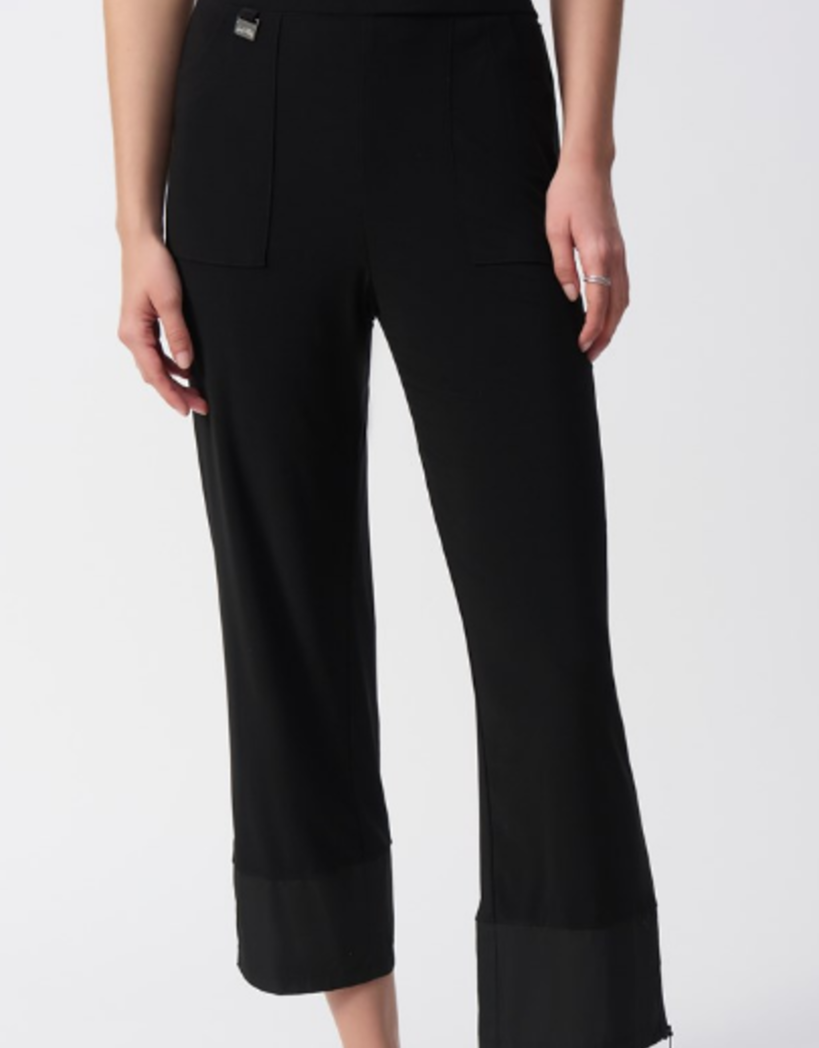 Joseph Ribkoff Joseph Ribkoff Black Silky Knit Front Pockets Pull On Pant