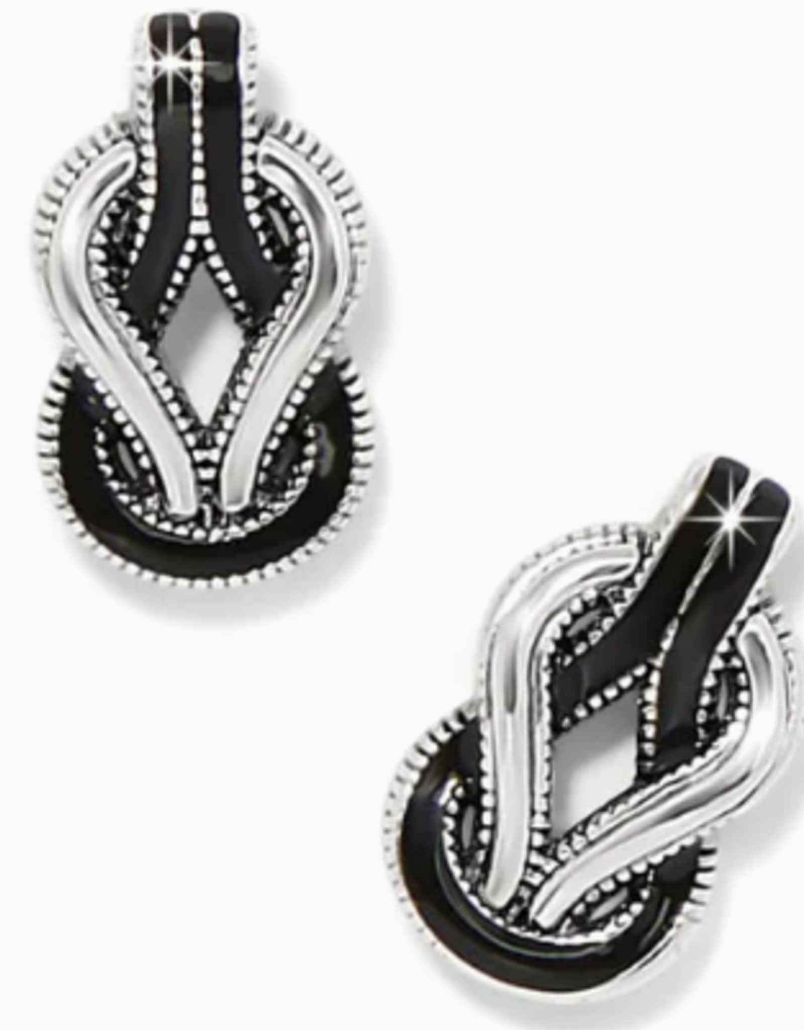 Brighton Brighton Inerlok Harmony Black  Post Earring LK