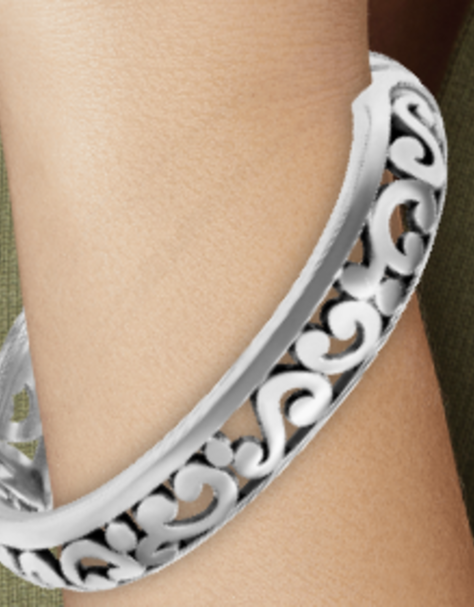 Brighton Brighton Contempo Silver  Hinge Bangle LK