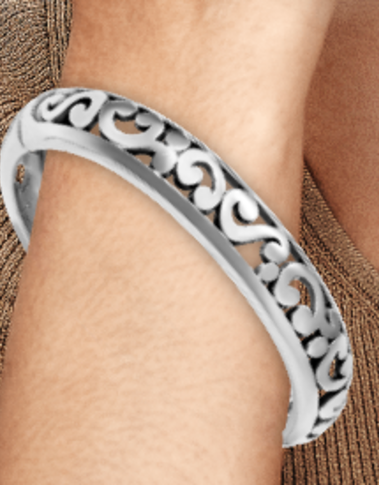 Brighton Brighton Contempo Silver  Hinge Bangle LK