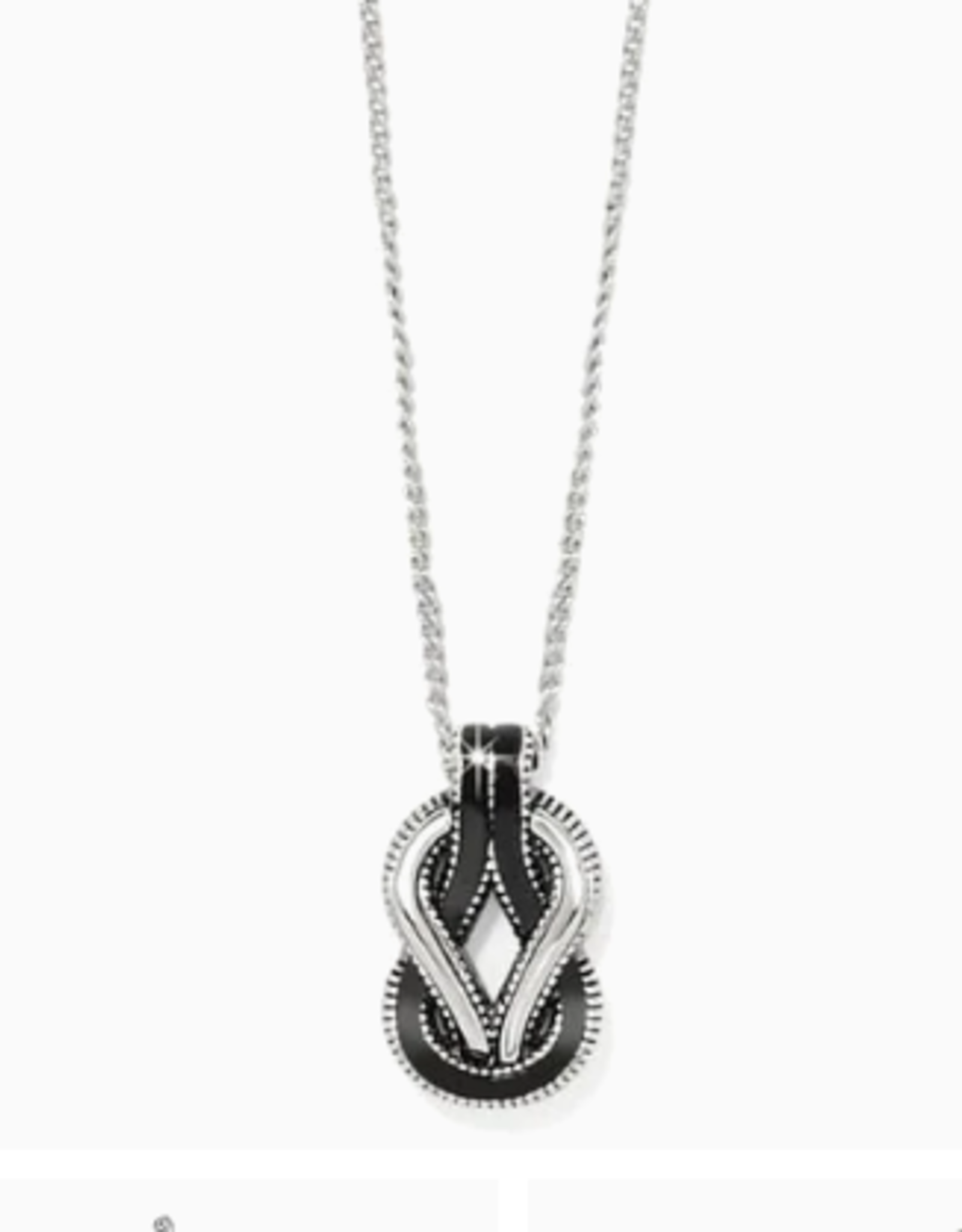 Brighton Brighton Interlok Harmony Black Petite Necklace LO