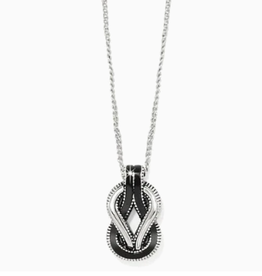 Brighton Brighton Interlok Harmony Black Petite Necklace LO
