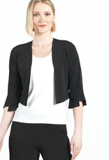 Clara Sunwoo Black Soft Knit Tulip Cuff Cardigan AB