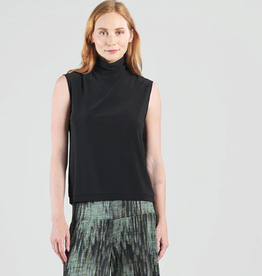 Clara Sunwoo Clara Sun Woo Black Mock Neck Soft Knit Tank Top LS