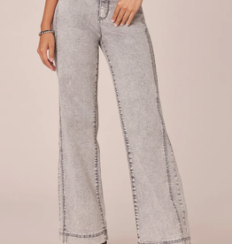 Democracy Democracy "AB" Solution Grey Sky Rise Wide Leg Denim AA