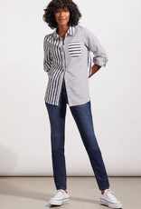 Tribal Tribal Deep Ocean Sophia Curvy Straight Leg Denim Pant