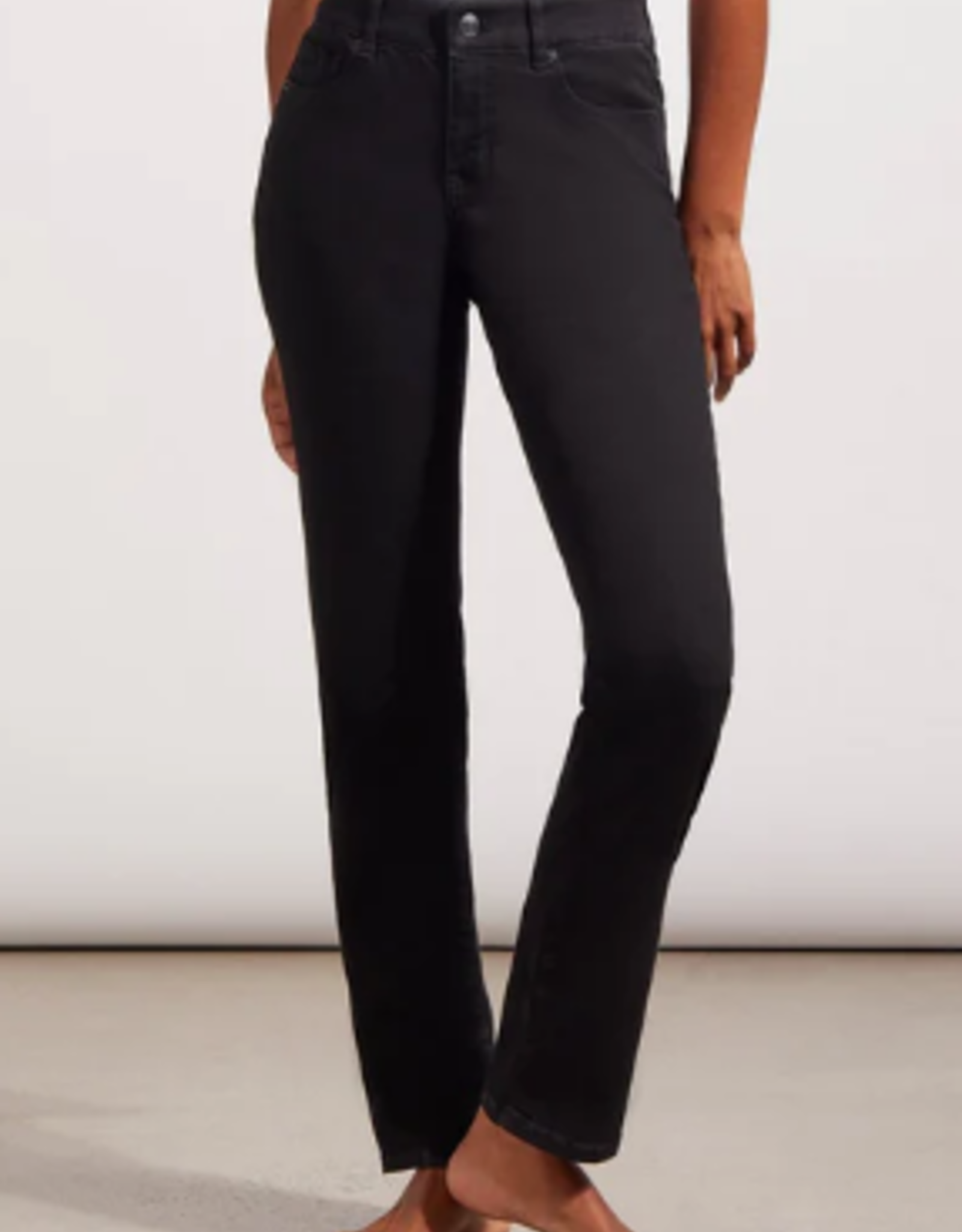 Tribal Sophia Black Denim Curvy Straight Leg Jean CE