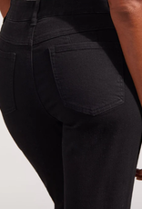 Tribal Sophia Black Denim Curvy Straight Leg Jean CE
