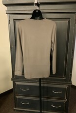 Lulu B Lulu B  TLE5129 Chocolate Basic Scoop Neck Long Sleeve Top BR