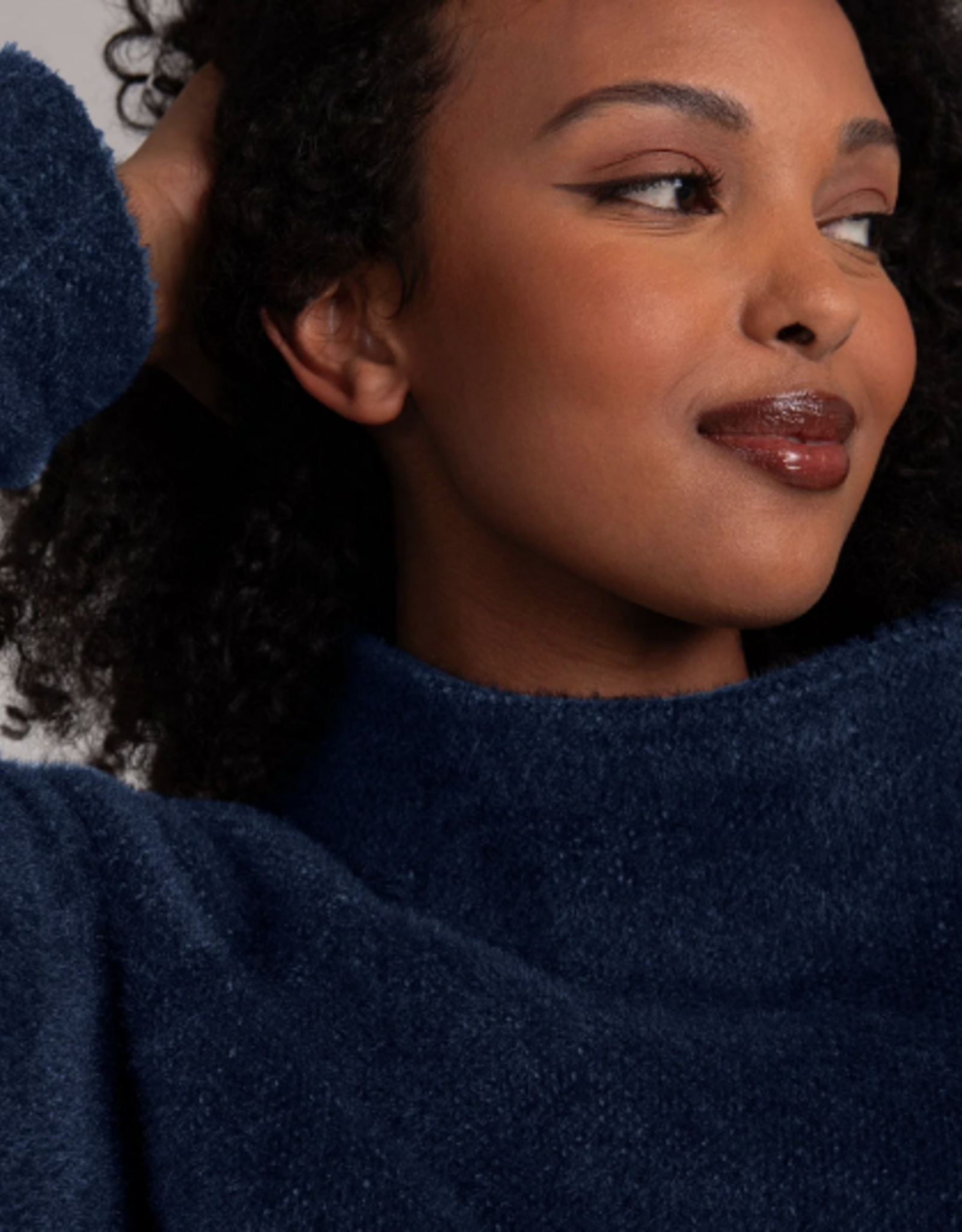 Sympli SALE - was $194  Sympli Navy Cozy Funnel Neck Long Sleeve Top RA