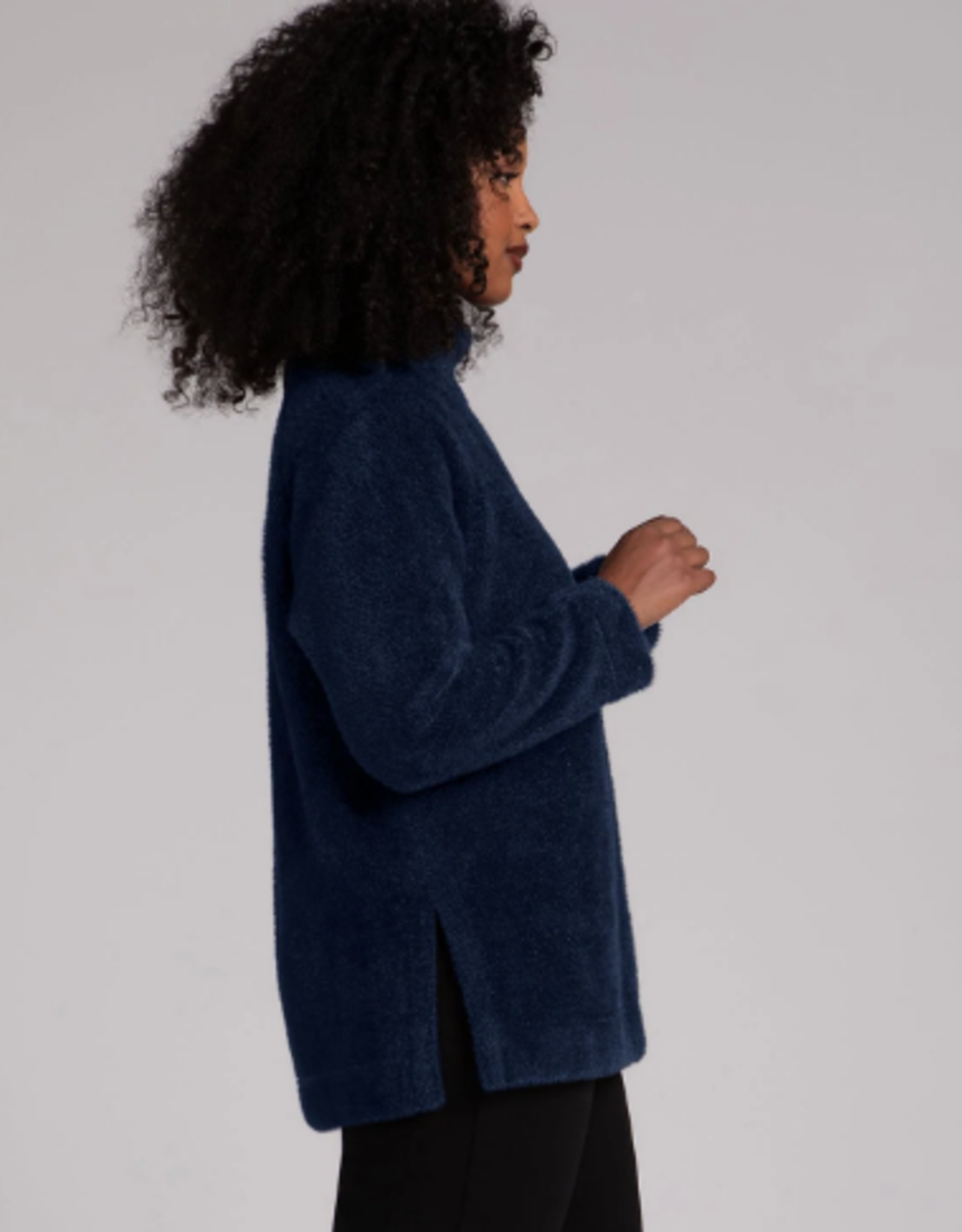 Sympli SALE - was $194  Sympli Navy Cozy Funnel Neck Long Sleeve Top RA