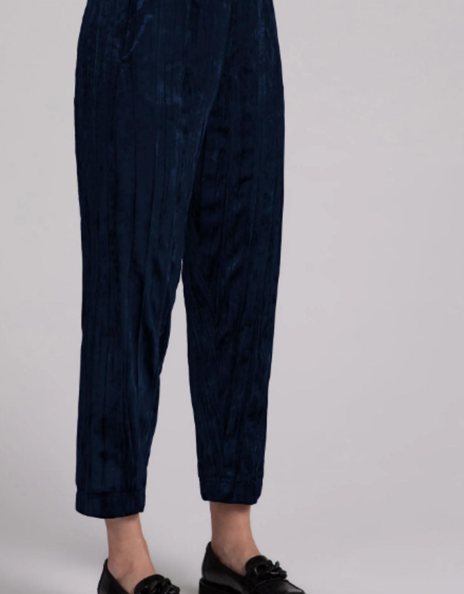 Sympli SALE - was $236  Sympli Navy Pull On Crinkle Texture Velvet Jogger BEB