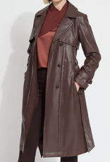 Lysse Lysse Dark Mocha  Vegan Leather trench Coat BEH
