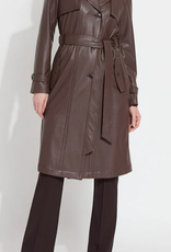 Lysse Lysse Dark Mocha  Vegan Leather trench Coat BEH