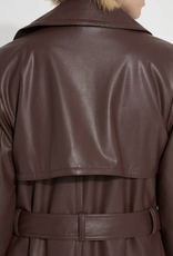 Lysse Lysse Dark Mocha  Vegan Leather trench Coat BEH