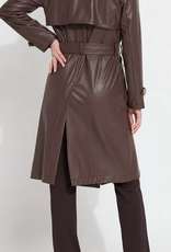 Lysse Lysse Dark Mocha  Vegan Leather trench Coat BEH