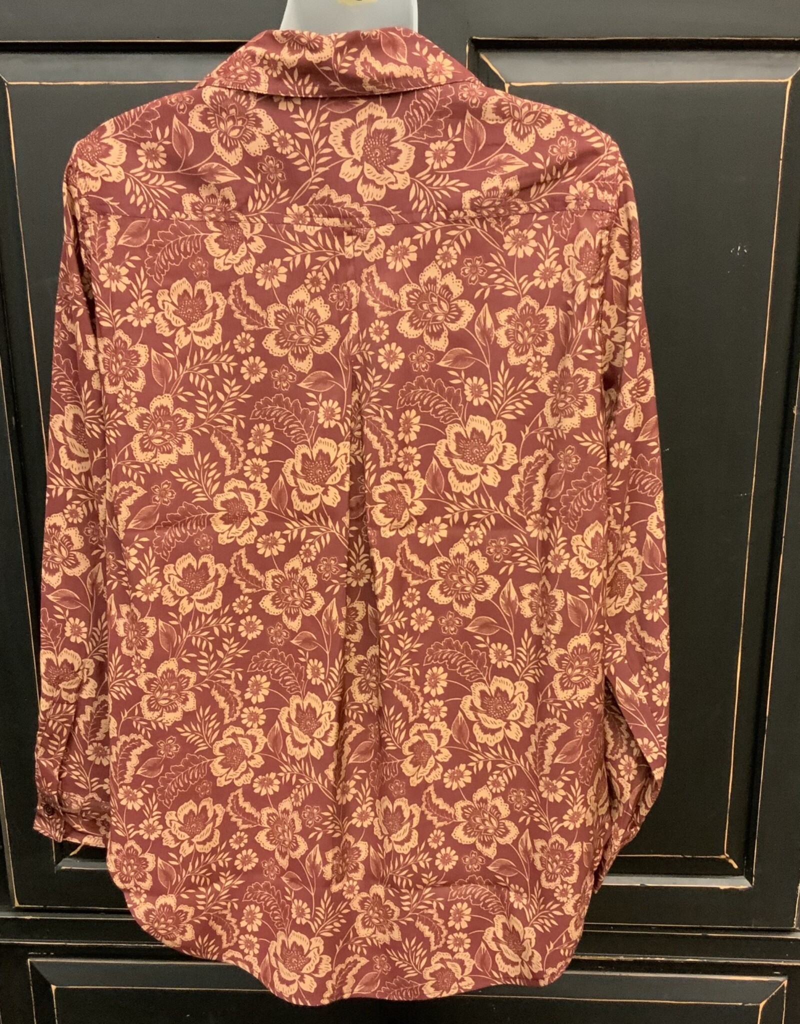 Velvet Heart Velvet Heart Sangria Floral Print Button Up Long Sleeve Top AC