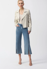 Joseph Ribkoff Joseph Ribkoff  Moonstone Foiled Faux-Suede Moto Jacket BLB
