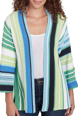 Multiples Ruby Road Avacodo Multi Print Open Front Long Sleeve Cardigan AL