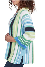 Multiples Ruby Road Avacodo Multi Print Open Front Long Sleeve Cardigan AL