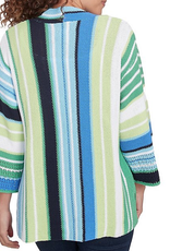 Multiples Ruby Road Avacodo Multi Print Open Front Long Sleeve Cardigan AL