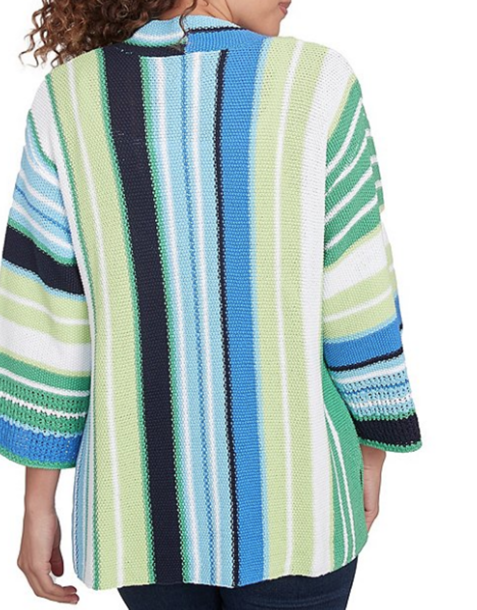 Multiples Ruby Road Avacodo Multi Print Open Front Long Sleeve Cardigan AL