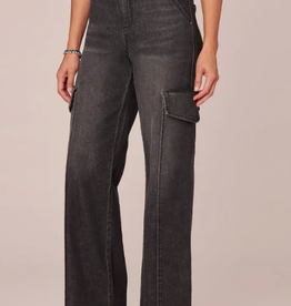 Democracy Democracy Sky-Rise  Black Artisanal Washed Wide Leg Denim