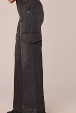Democracy Democracy Sky-Rise  Black Artisanal Washed Wide Leg Denim