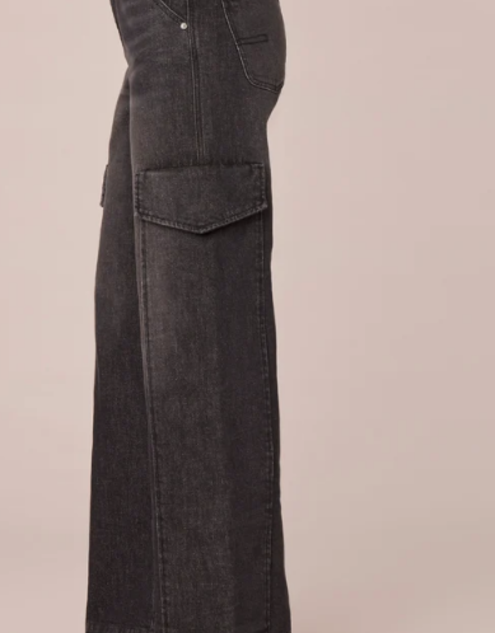 Democracy Democracy Sky-Rise  Black Artisanal Washed Wide Leg Denim