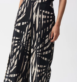 Joseph Ribkoff Joseph Ribkoff  Black/Tan  Woven Tropical Print Culotte Pant RK