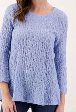Multiples Multiples  Cornflower  Jaquard Pucker Texture Top AK