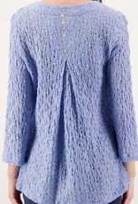Multiples Multiples  Cornflower  Jaquard Pucker Texture Top AK