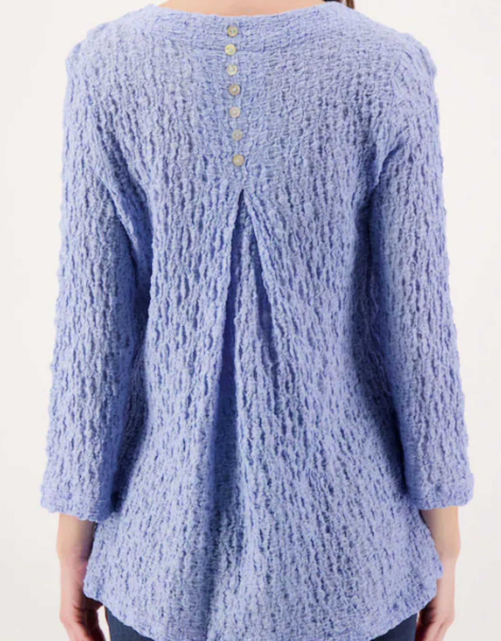 Multiples Multiples  Cornflower  Jaquard Pucker Texture Top AK