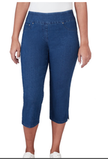 Ruby Rd Ruby Rd Indigo Pull On Denim Capri  Petite Pant BR