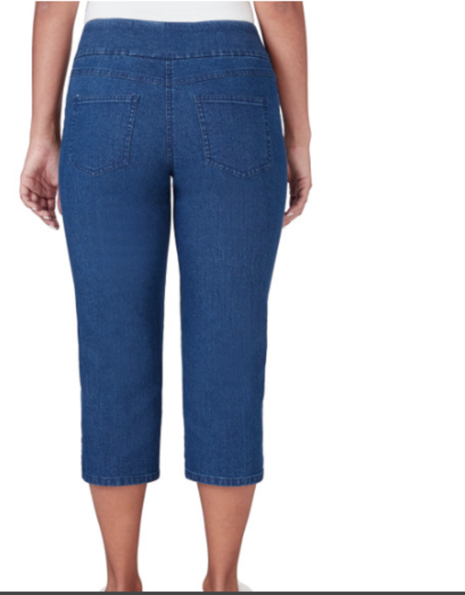 Ruby Rd Ruby Rd Indigo Pull On Denim Capri  Petite Pant BR