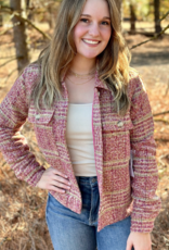 Tribal SALE - was $124 Tribal  Crop Shacket Anitque Rose