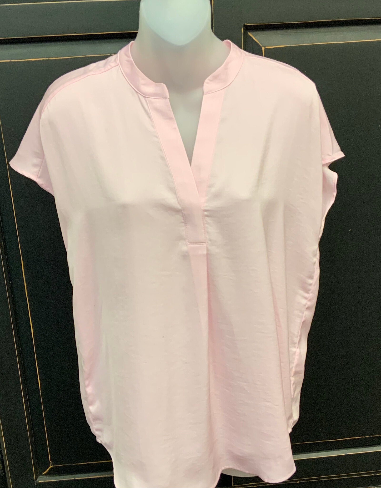 Renuar Renuar Ballerina Pink Airflow Sleeveless V-Neck Top AE