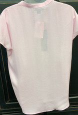 Renuar Renuar Ballerina Pink Airflow Sleeveless V-Neck Top AE