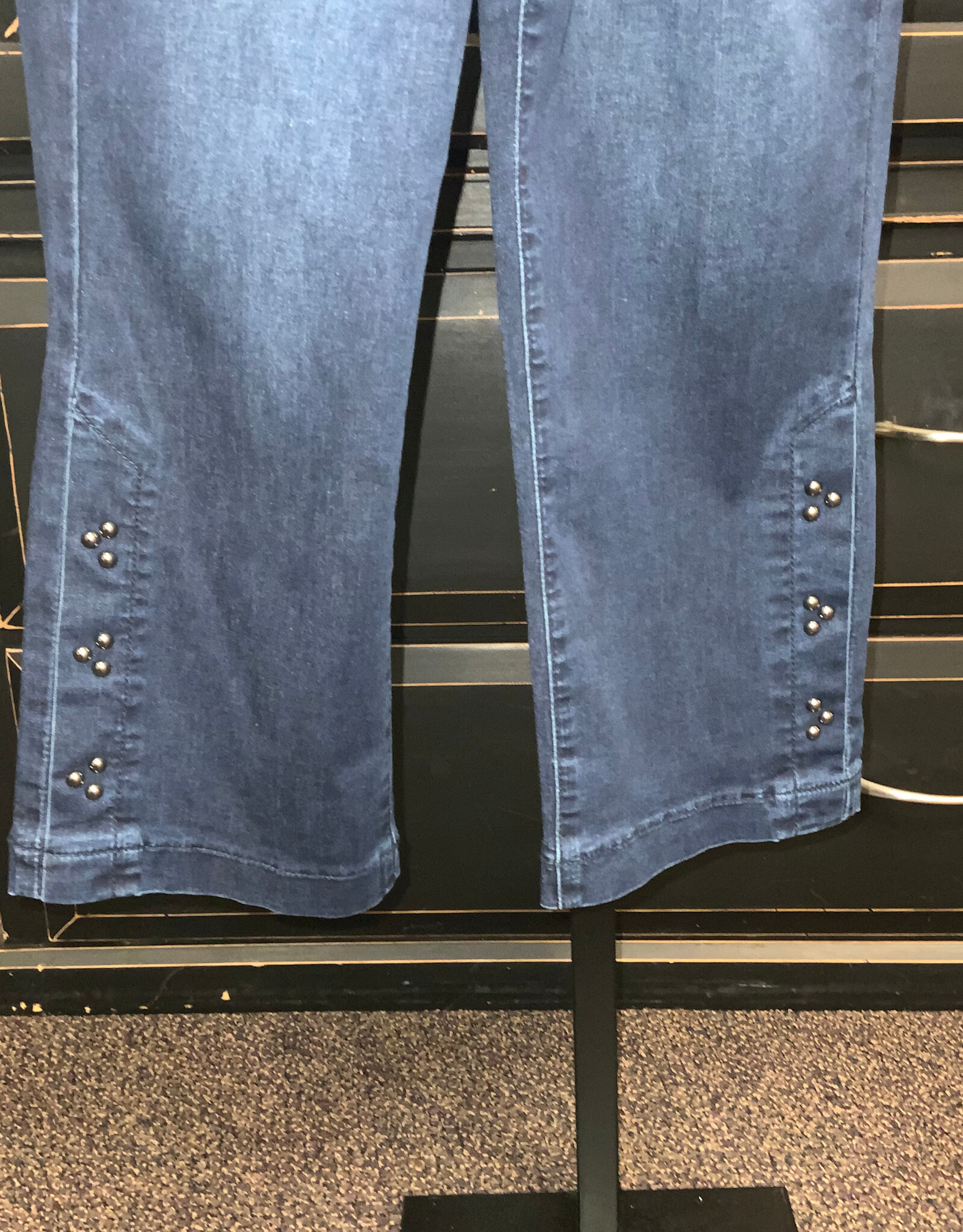 Ethyl Ethyl Dark Denim  Ankle  Length Straight Leg  BK