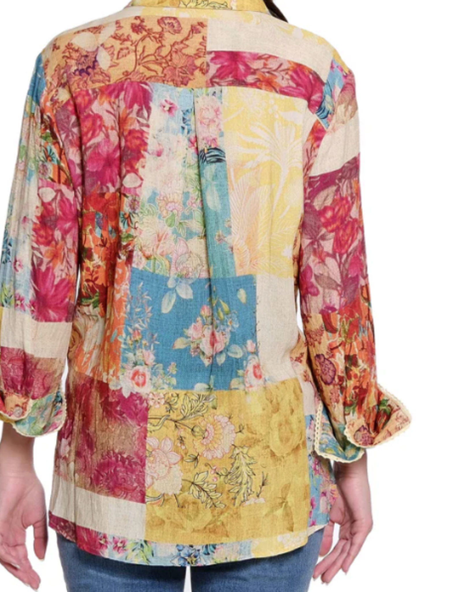Tru Luxe Tru Luxe  Patchwork Print Long Sleeve