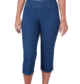 Ruby Rd Ruby Rd 69176 Medium Wash Denim Pull On Capri Pant BO