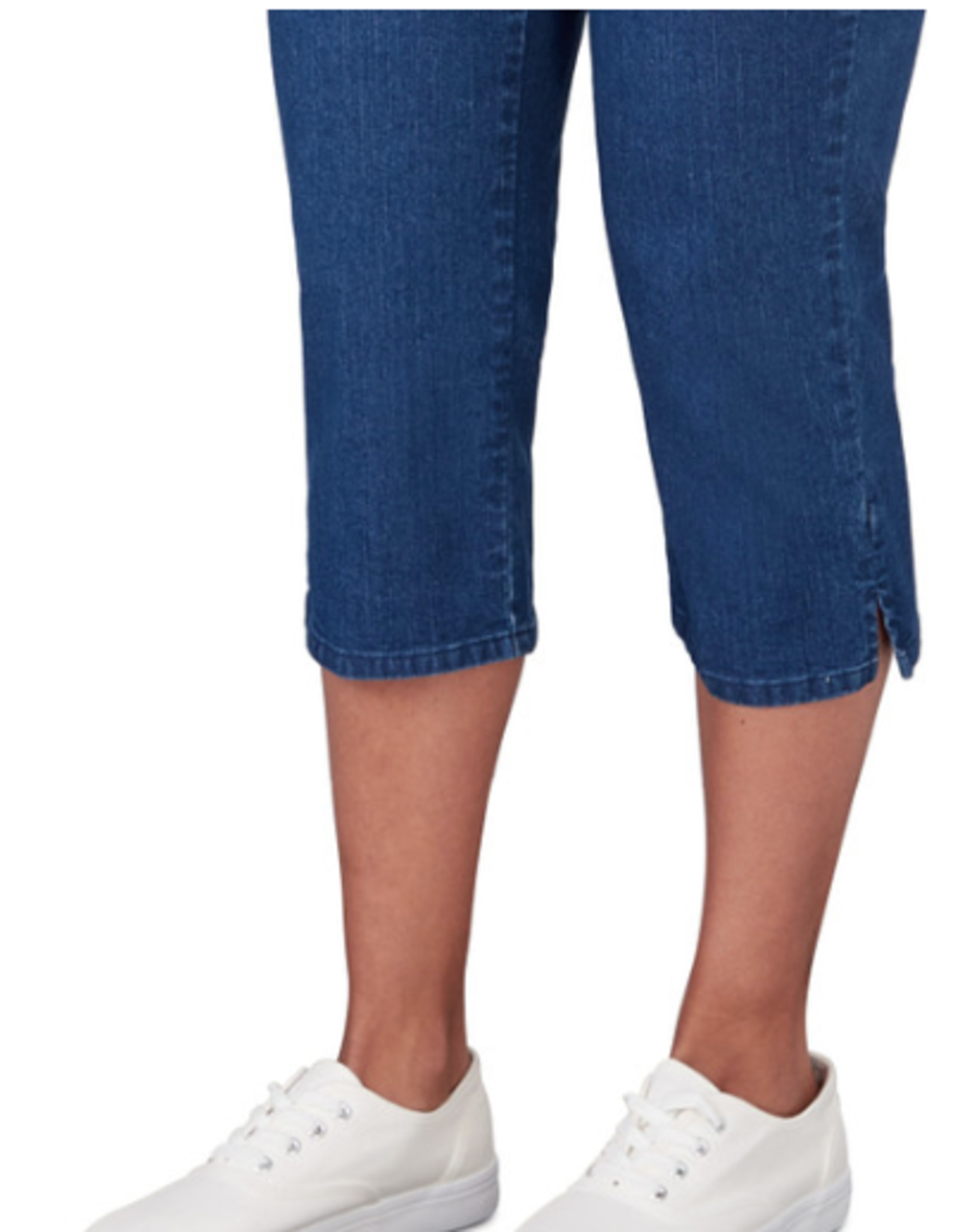 Ruby Rd Ruby Rd 69176 Medium Wash Denim Pull On Capri Pant BO