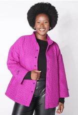 Shannon Passero Shannon Passero 1620 Fushia Textured Pattern Button-Up Jacket