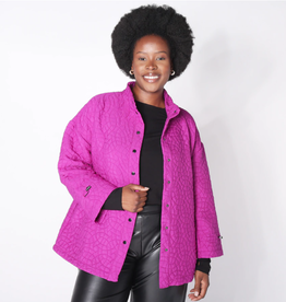 Shannon Passero Shannon Passero 1620 Fushia Textured Pattern Button-Up Jacket