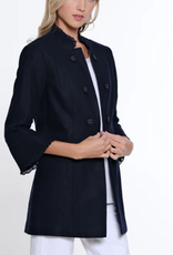 Multiples Multiples Midnight Open Front  3/4 Flounce Sleeve  Lined Jacket  KE