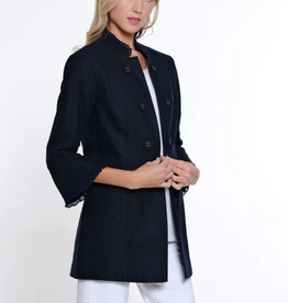 Multiples Multiples Midnight Open Front  3/4 Flounce Sleeve  Lined Jacket  KE