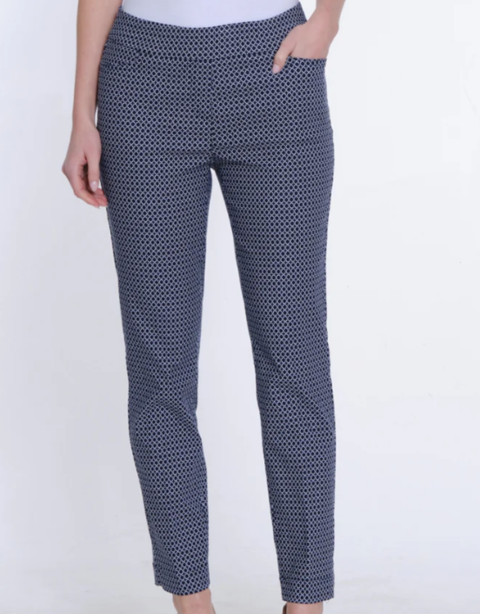 Slimsation Slimsation  Blk/Wht Print Pull On Ankle Pant CE