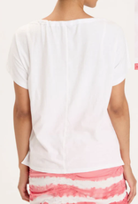 Wearables Wearables White  Boat Neck Short Sleeve Top LH
