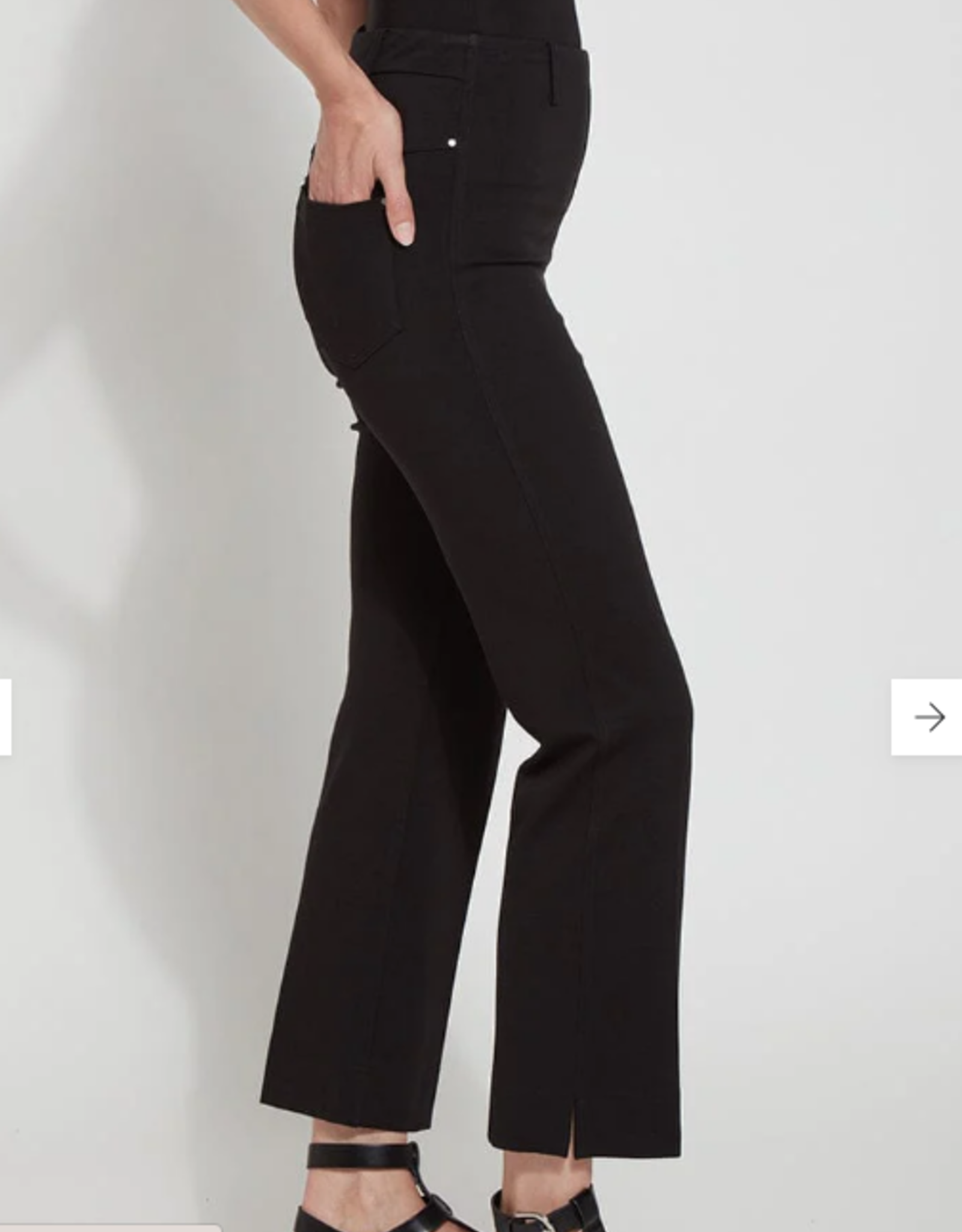 Lysse Lysse Black Pull On Baby Boot Cut Ankle Denim CC